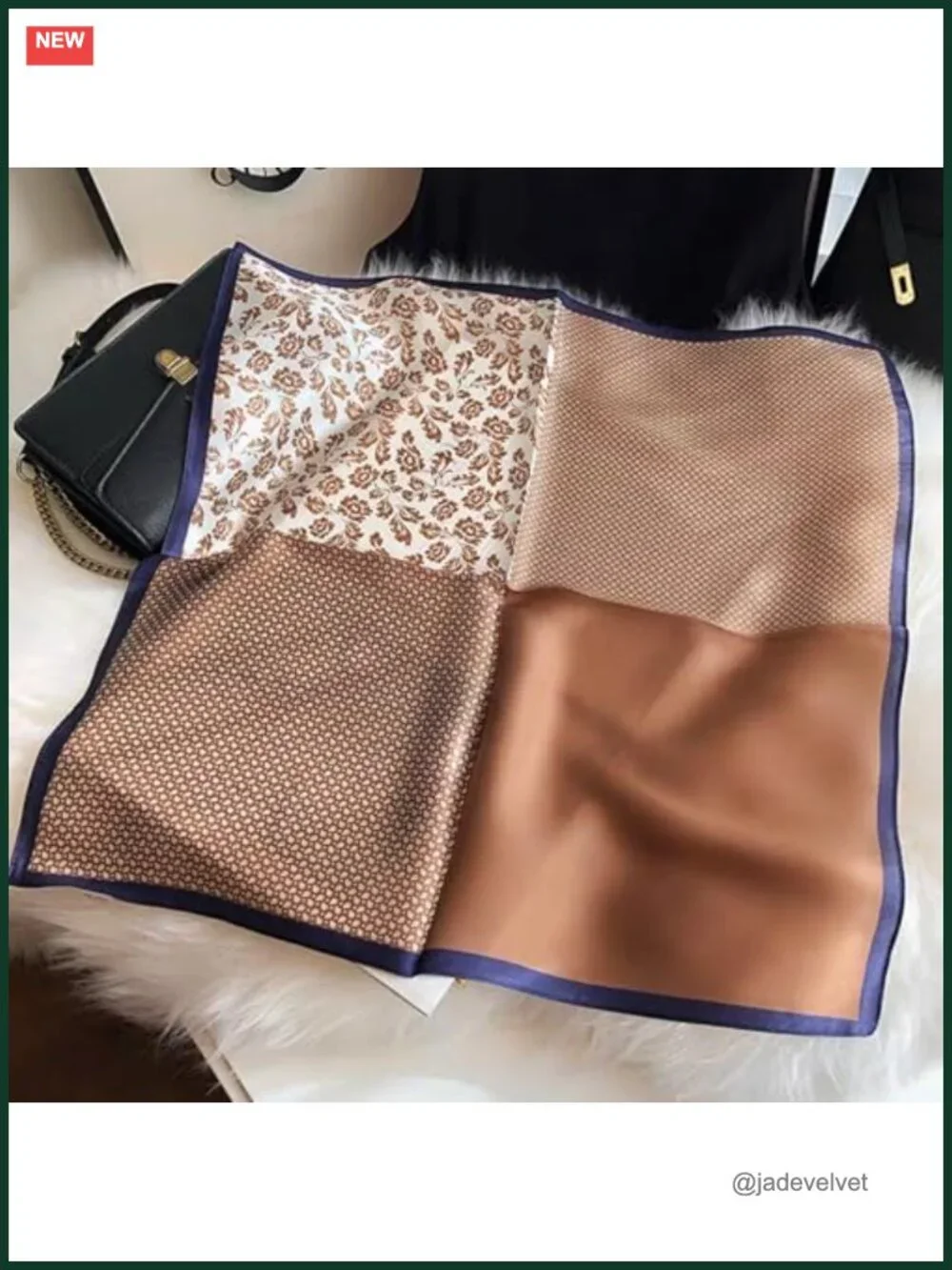 100% Mulberry Silk Square Scarf Women 21 inch Neckerchief Headscarf